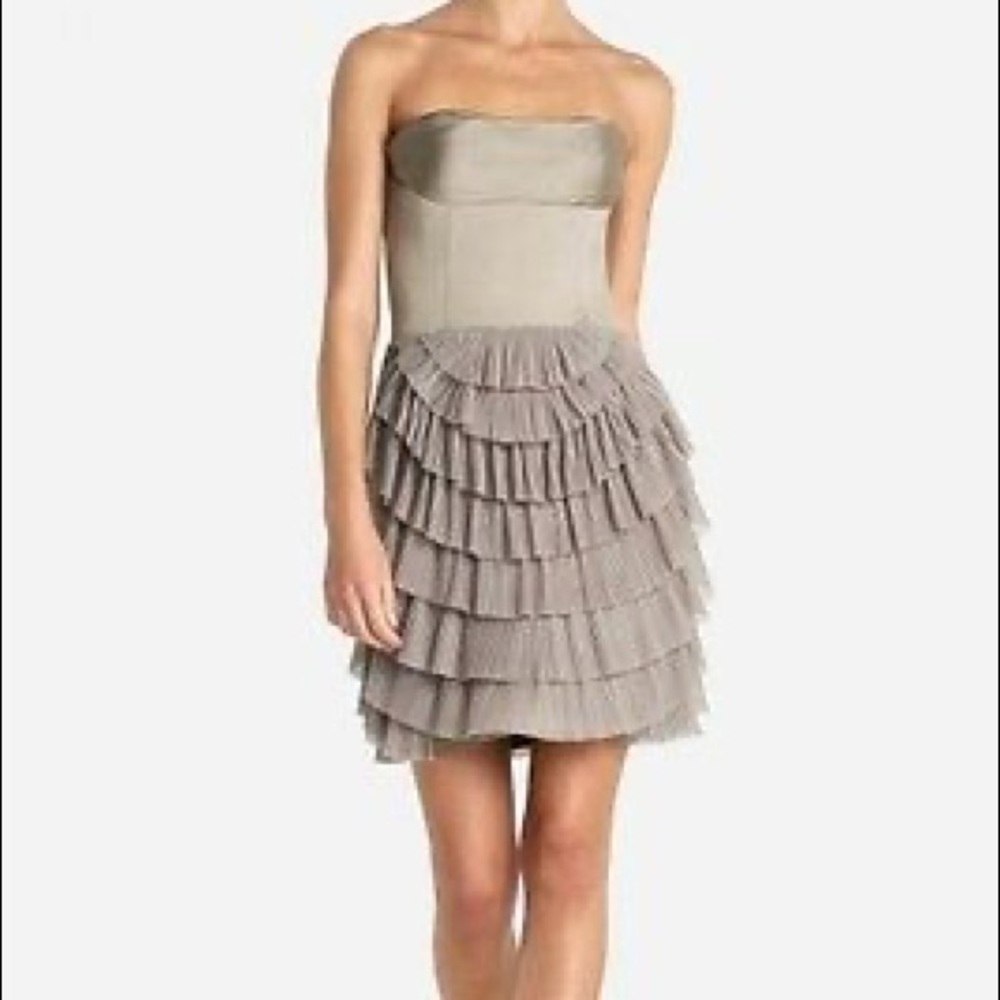 BCBG Maxazria Hazel Jacquier tiered tule dress